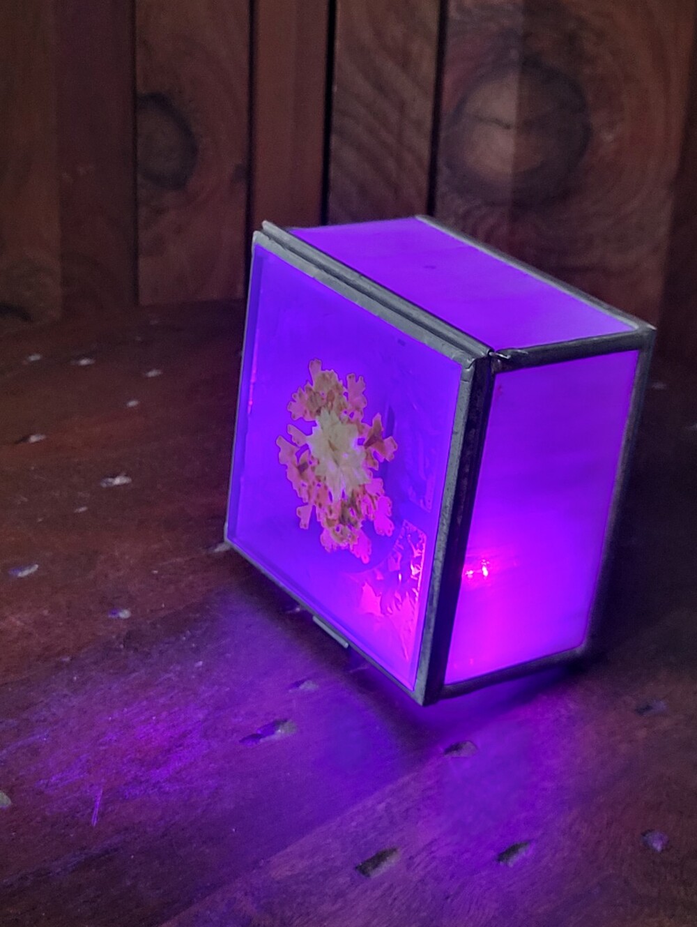 Purple Stained Glass Trinket Box - Picture 3 of 17